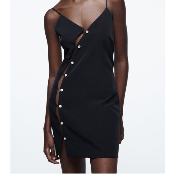 NEW! HP 🥳🥳🥳Zara Buttoned Dress with Jewels - Picture 3 of 15